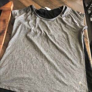 Gray and Black Athletic Shirt